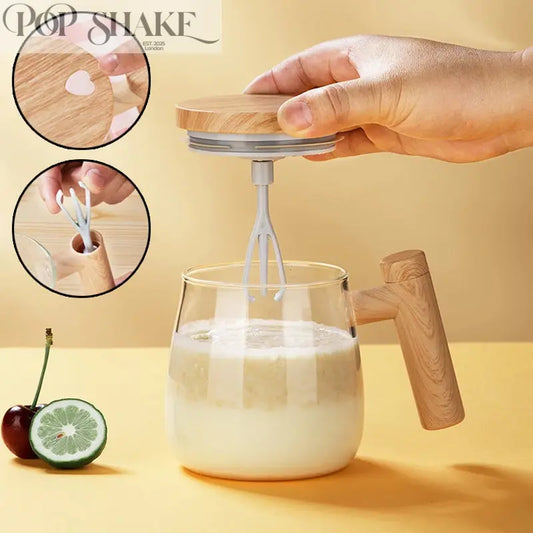 400ML Self Stirring Coffee Mug Electric Mixing Glass Coffee Cuphigh Speed Fast Automatic Coffee Cup for Gyms Dining Room Kitchen Gadgets
